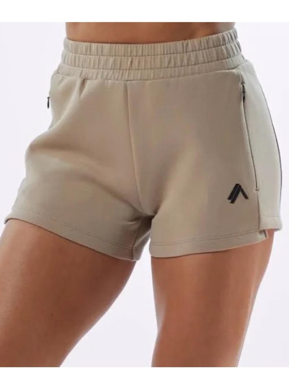 Alphalete Women’s Elements Shorts Beige/Tan Active Sz Small NWOT